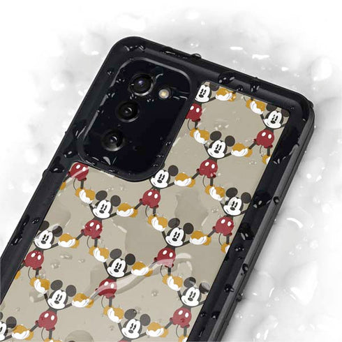 Disney Mickey Mouse Pattern Formation Galaxy Note20 5G Waterproof Case
