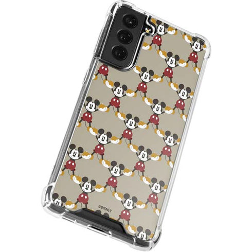 Disney Mickey Mouse Pattern Formation Galaxy S21 FE Clear Case