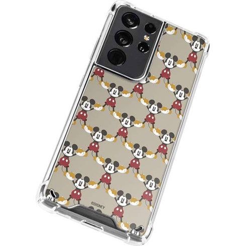Disney Mickey Mouse Pattern Formation Galaxy S21 Ultra 5G Clear Case