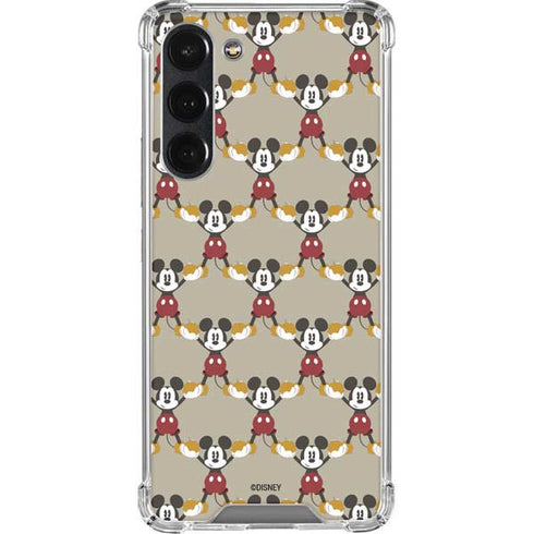 Disney Mickey Mouse Pattern Formation Galaxy S23 Plus Clear Case