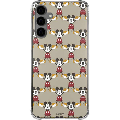 Disney Mickey Mouse Pattern Formation Galaxy S24 Plus Clear Case