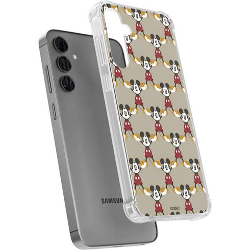 Disney Mickey Mouse Pattern Formation Galaxy S24 Plus Clear Case