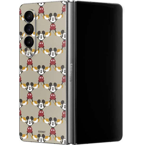 Disney Mickey Mouse Pattern Formation Galaxy Z Fold4 5G Skin