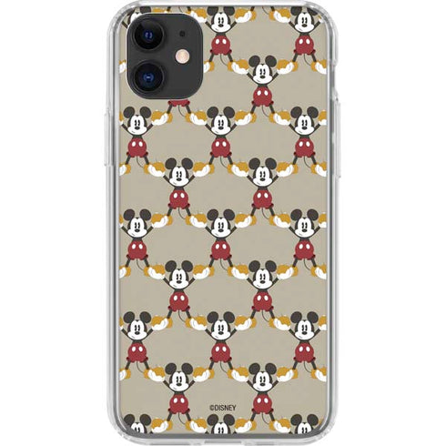 Disney Mickey Mouse Pattern Formation iPhone 11 Clear Case