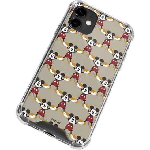 Disney Mickey Mouse Pattern Formation iPhone 12 Clear Case