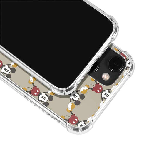 Disney Mickey Mouse Pattern Formation iPhone 13 Mini Clear Case