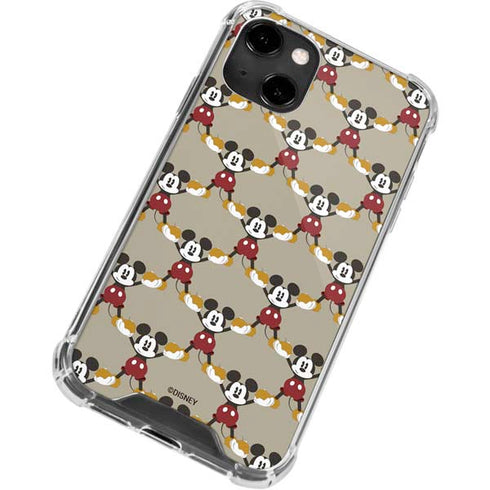 Disney Mickey Mouse Pattern Formation iPhone 14 Clear Case