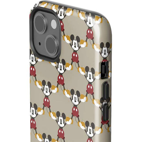 Disney Mickey Mouse Pattern Formation iPhone 15 Plus Impact Case