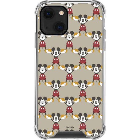 Disney Mickey Mouse Pattern Formation iPhone 14 Plus Clear Case