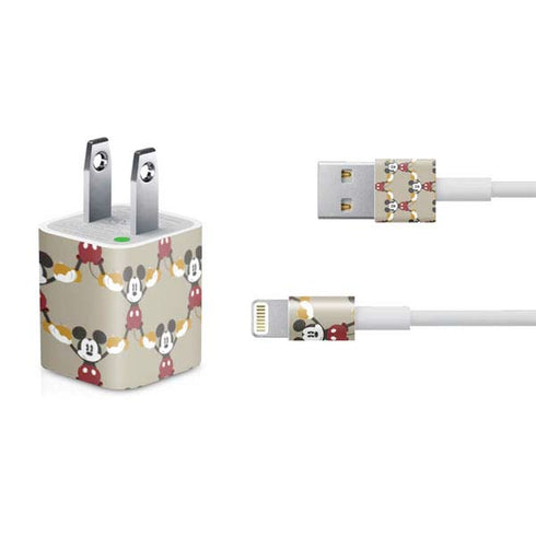 Disney Mickey Mouse Pattern Formation iPhone Charger (5W USB) Skin