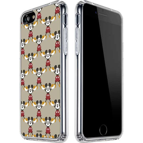 Disney Mickey Mouse Pattern Formation iPhone SE (2nd & 3rd Gen) Clear Case