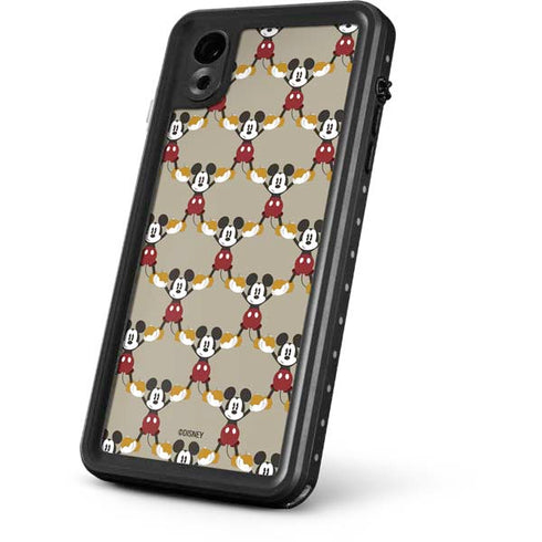 Disney Mickey Mouse Pattern Formation iPhone XR Waterproof Case