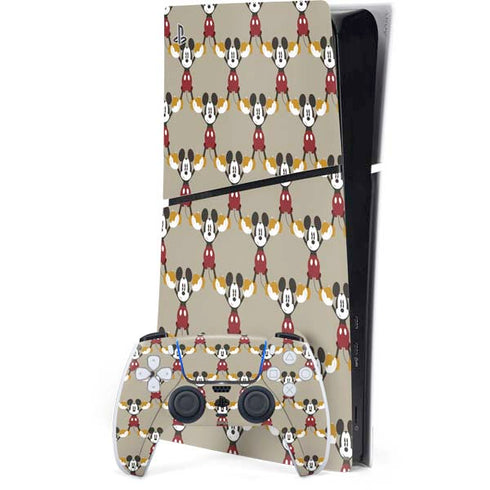 Disney Mickey Mouse Pattern Formation PS5 Slim Digital Edition Console Skin