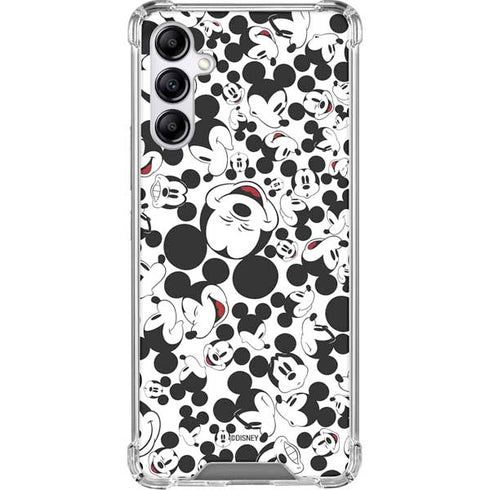 Disney Mickey Mouse Face Pattern Galaxy A15 5G Clear Case
