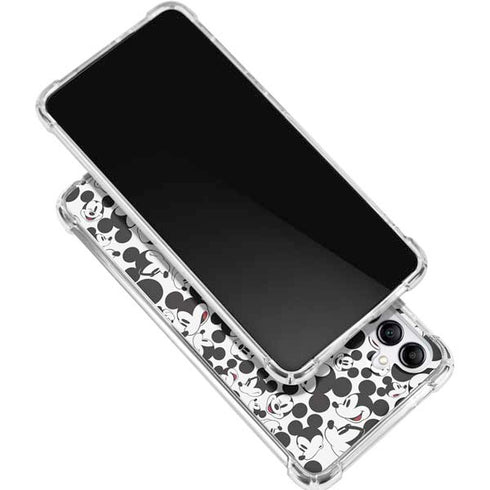 Disney Mickey Mouse Face Pattern Galaxy A15 5G Clear Case