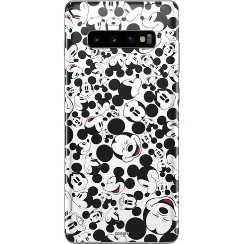 Disney Mickey Mouse Face Pattern Galaxy S10 Plus Skin