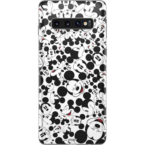 Disney Mickey Mouse Face Pattern Galaxy S10 Skin