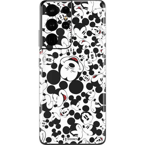 Disney Mickey Mouse Face Pattern Galaxy S21 Ultra 5G Skin