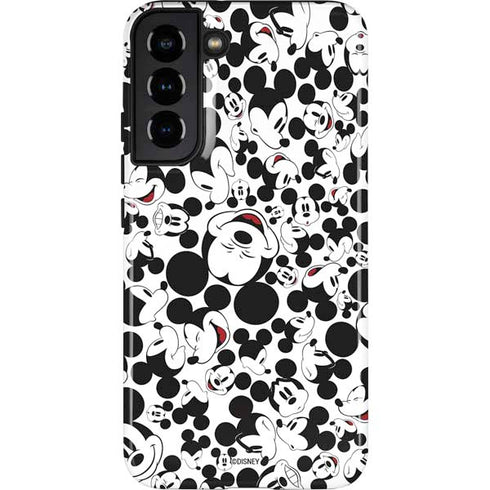 Disney Mickey Mouse Face Pattern Galaxy S22 Plus Pro Case