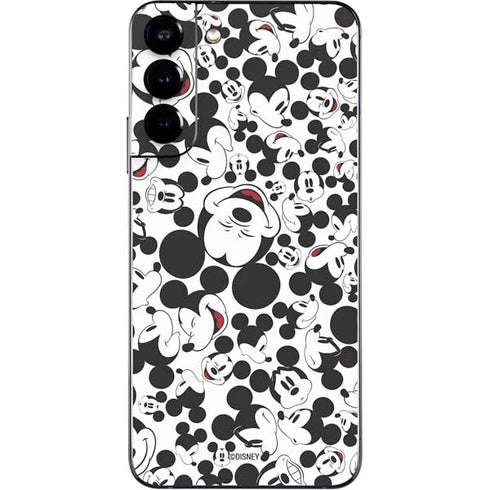 Disney Mickey Mouse Face Pattern Galaxy S22 Plus Skin