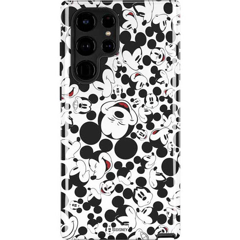 Disney Mickey Mouse Face Pattern Galaxy S22 Ultra Pro Case