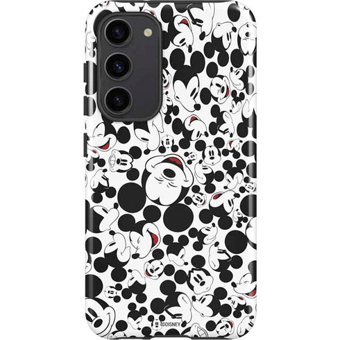 Disney Mickey Mouse Face Pattern Galaxy S23 Plus Pro Case