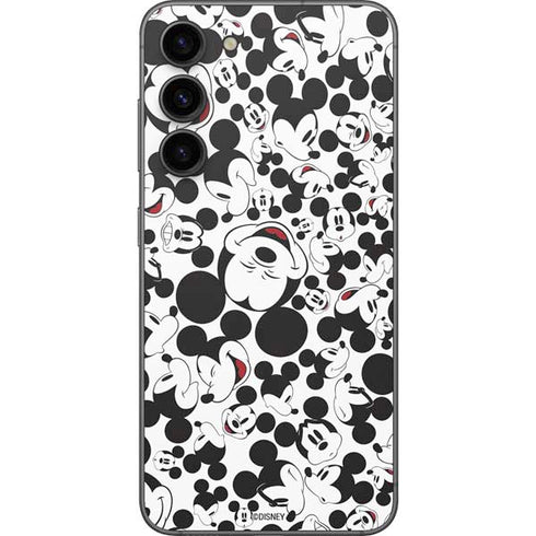 Disney Mickey Mouse Face Pattern Galaxy S23 Plus Skin