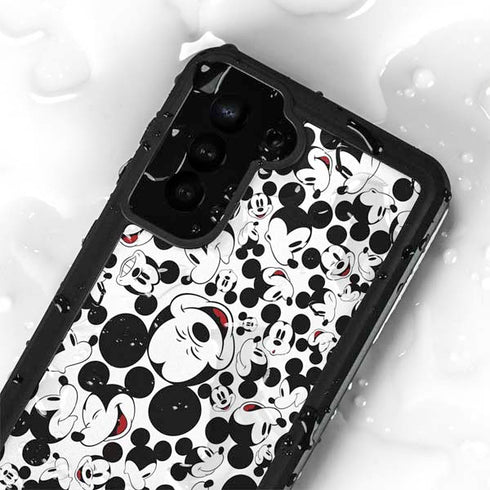 Disney Mickey Mouse Face Pattern Galaxy S23 Plus Waterproof Case