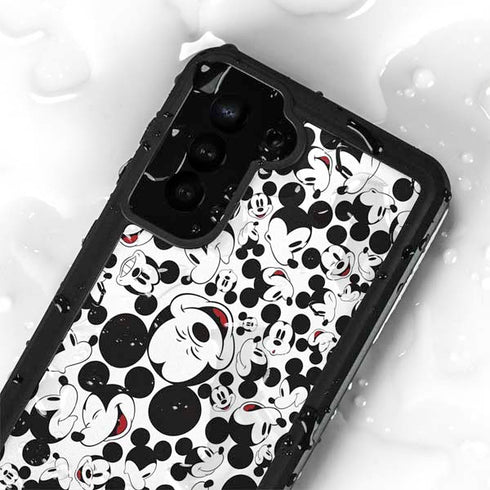Disney Mickey Mouse Face Pattern Galaxy S23 Waterproof Case