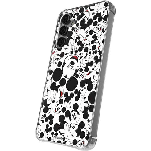 Disney Mickey Mouse Face Pattern Galaxy S24 Plus Clear Case