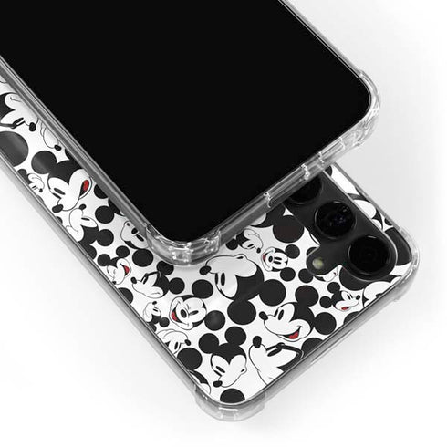 Disney Mickey Mouse Face Pattern Galaxy S24 Plus Clear Case