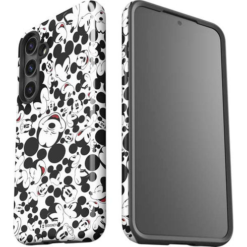 Disney Mickey Mouse Face Pattern Galaxy S24 Plus Impact Case