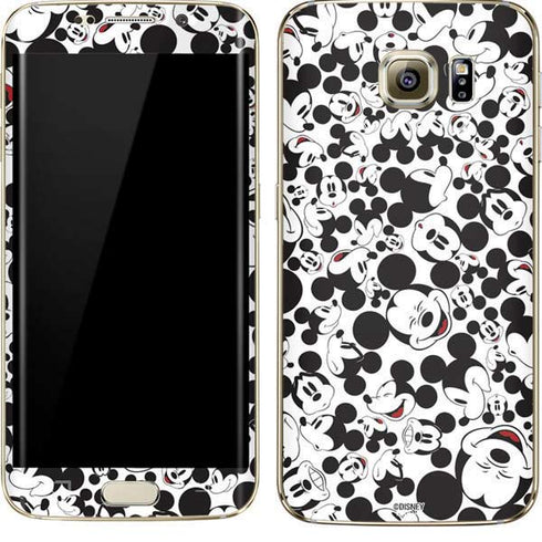Disney Mickey Mouse Face Pattern Galaxy S7 Edge Skin