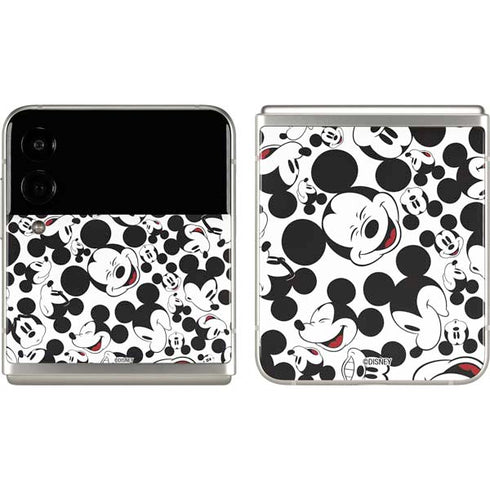 Disney Mickey Mouse Face Pattern Galaxy Z Flip3 5G Skin