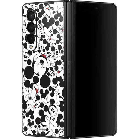 Disney Mickey Mouse Face Pattern Galaxy Z Fold3 5G Skin
