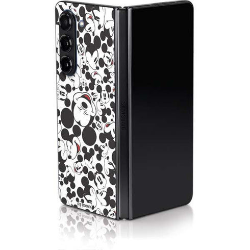 Disney Mickey Mouse Face Pattern Galaxy Z Fold5 5G Skin