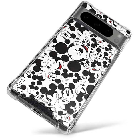 Disney Mickey Mouse Face Pattern Google Pixel 8 Pro Clear Case