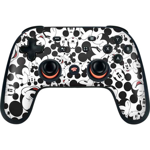 Disney Mickey Mouse Face Pattern Google Stadia Controller Skin