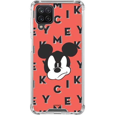 Disney Mickey Mouse Grumpy Face Galaxy A12 Clear Case