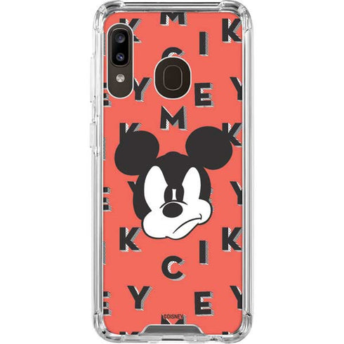 Disney Mickey Mouse Grumpy Face Galaxy A30 Clear Case