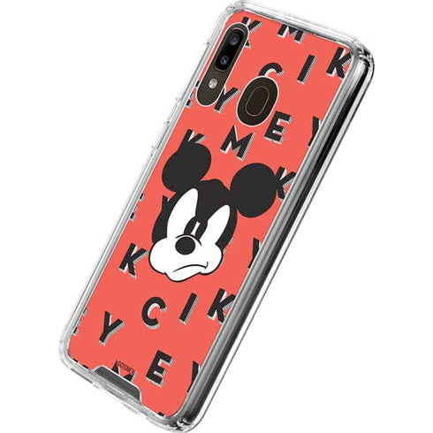 Disney Mickey Mouse Grumpy Face Galaxy A30 Clear Case