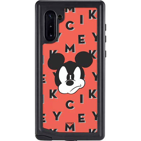 Disney Mickey Mouse Grumpy Face Galaxy Note 10 Waterproof Case