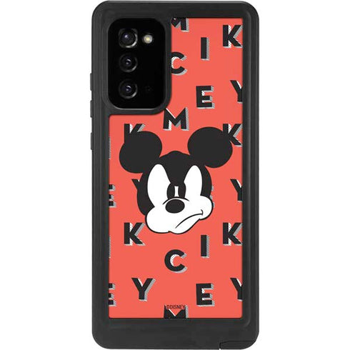 Disney Mickey Mouse Grumpy Face Galaxy Note20 5G Waterproof Case