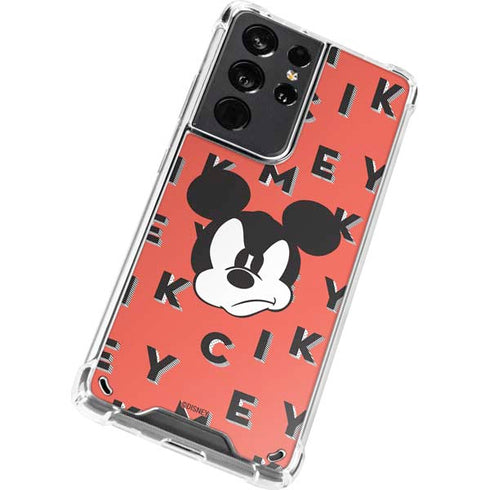 Disney Mickey Mouse Grumpy Face Galaxy S21 Ultra 5G Clear Case