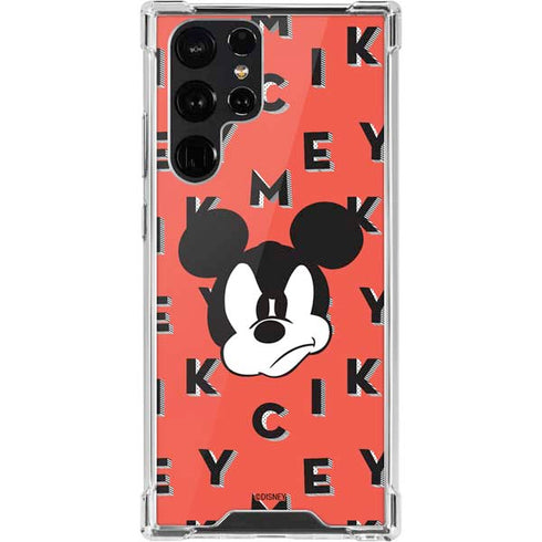 Disney Mickey Mouse Grumpy Face Galaxy S22 Ultra Clear Case