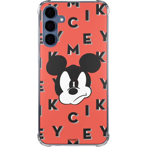 Disney Mickey Mouse Grumpy Face Galaxy S24 Clear Case