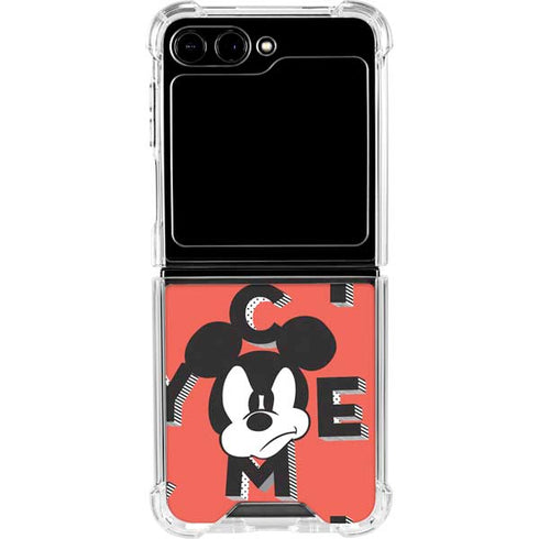 Disney Mickey Mouse Grumpy Face Galaxy Z Flip5 5G Clear Case