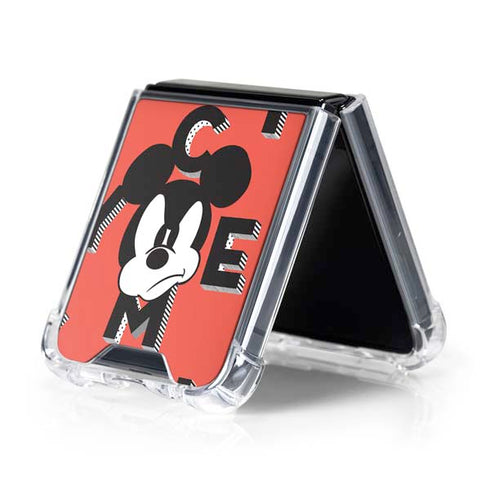 Disney Mickey Mouse Grumpy Face Galaxy Z Flip5 5G Clear Case
