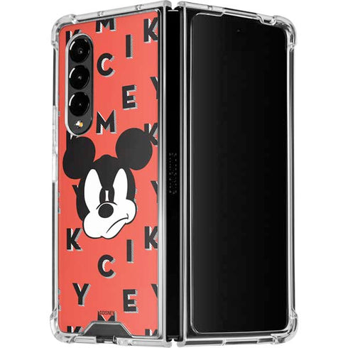 Disney Mickey Mouse Grumpy Face Galaxy Z Fold4 5G Clear Case