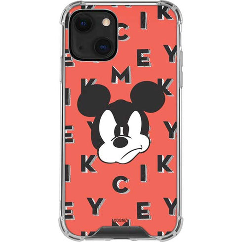 Disney Mickey Mouse Grumpy Face iPhone 14 Clear Case